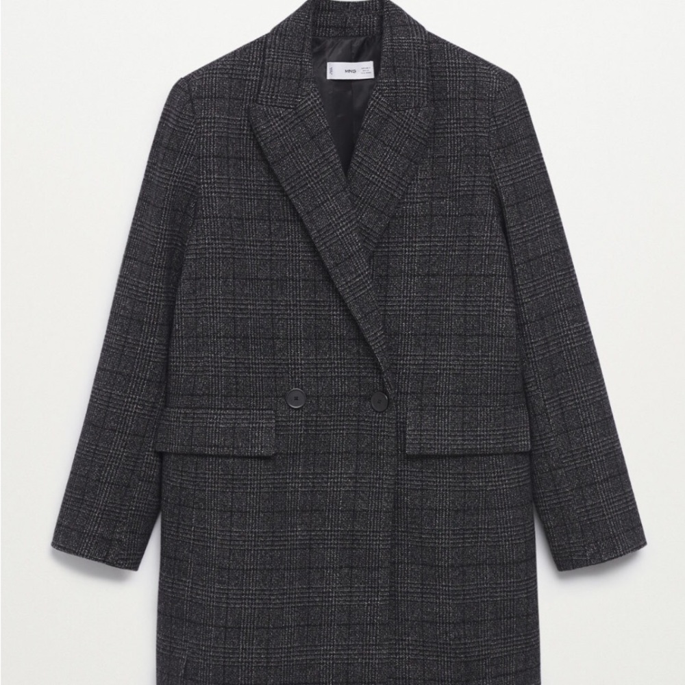 Mango Women’s Wool Blend Double-Breasted Coat